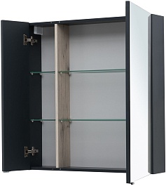 Aquanet Зеркальный шкаф Алвита New 80 антрацит матовый – фотография-4